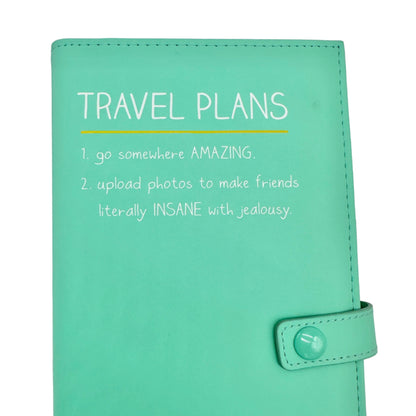 Happy Jackson Travel Document Holder Teal Vinyl Padded Snap Closure Pockets NWT