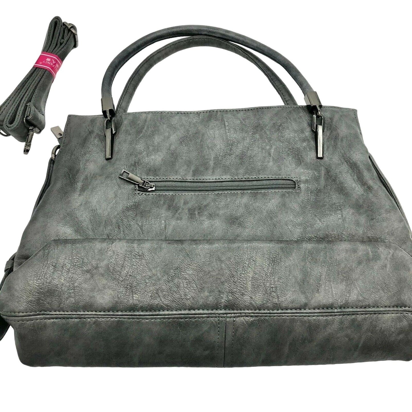 All Fancy Gray Tote Bag W Optional Strap Several Pockets Inside and Out