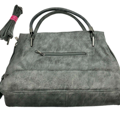 All Fancy Gray Tote Bag W Optional Strap Several Pockets Inside and Out