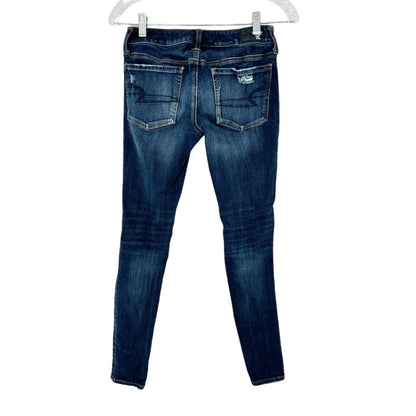 American Eagle Outfitters Jegging Women's 2 Blue Denim 360 Super Stretch EUC