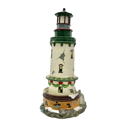 Santa's Workbench Collection Towne Series Lighthouse 11 x 5 Porcelain Keeper