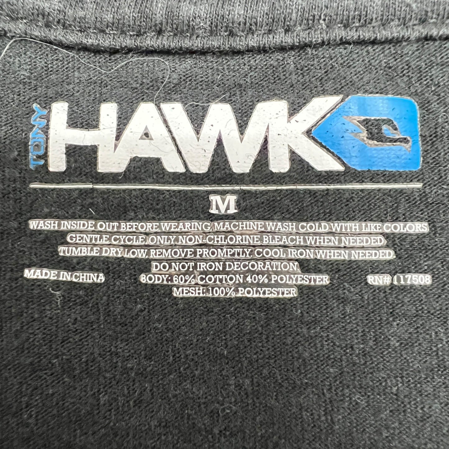 Tony Hawk T-Shirt Mens M American Flag Black Grey Red White Patriotic