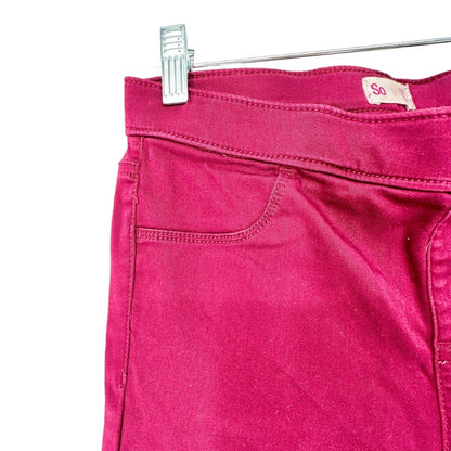 So Jegging Junior's 16 Maroon Pull On Adjustable Waist EUC
