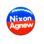 Vintage Nixon Agnew Campaign Pin 1in Red White Blue 1968 Metal