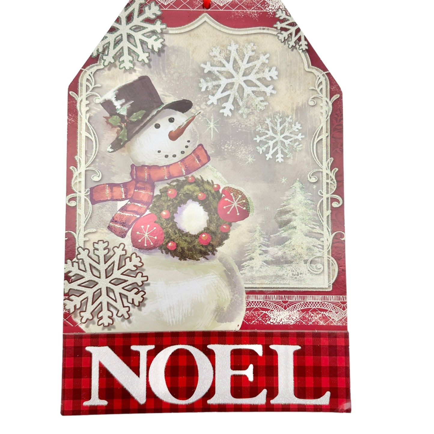 Set of 2 Christmas House Decor Signs NOEL & Most Wonderful Time of the Year NWT