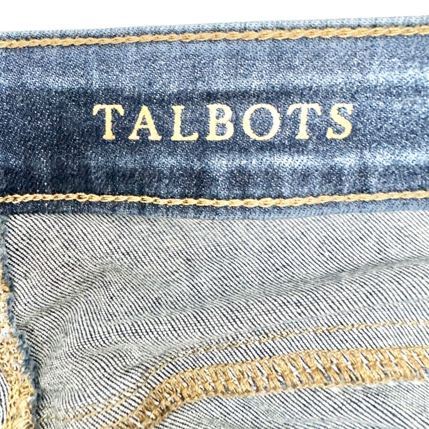 Talbots Womens Curvy Ankle Jeans 14P Medium Wash Stretch Denim