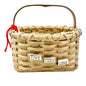 Handmade Basket Live Laugh Love Metal Accents Wood Base and Handle Small Cute