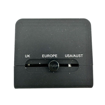 Multi-Nation Travel Adapter with USB Charger Black NEW UK Europe USA Australia