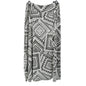 Jane Ashley Skirt Womens 1X Black White Geometric Print Poly Blend Elastic Waist