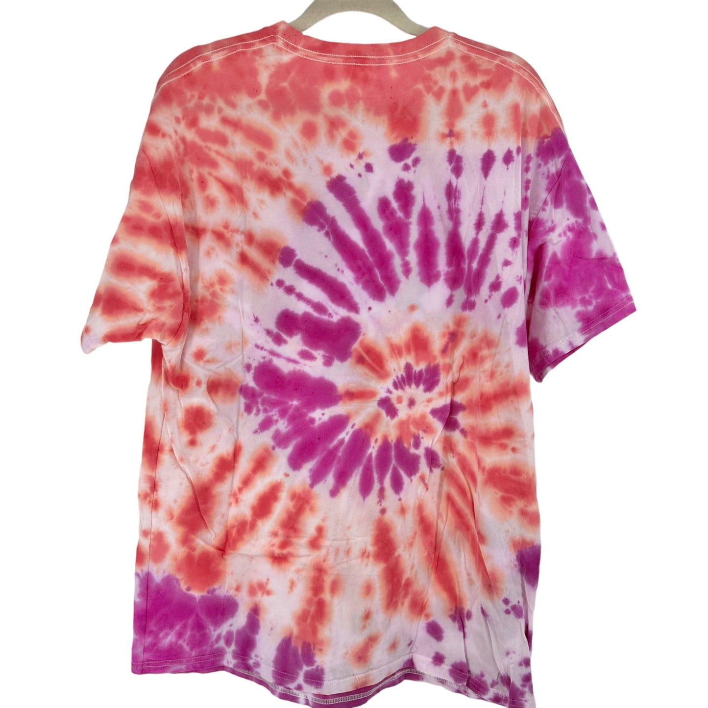 Hanes Tie-Dye T-Shirt XL Unisex Most Comfortable SS Tagless Purple Pink White