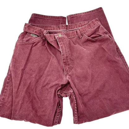 Wrangler Vintage Jeans Women's 18 x 30 Maroon Denim 5 Pocket Zip Button Closure