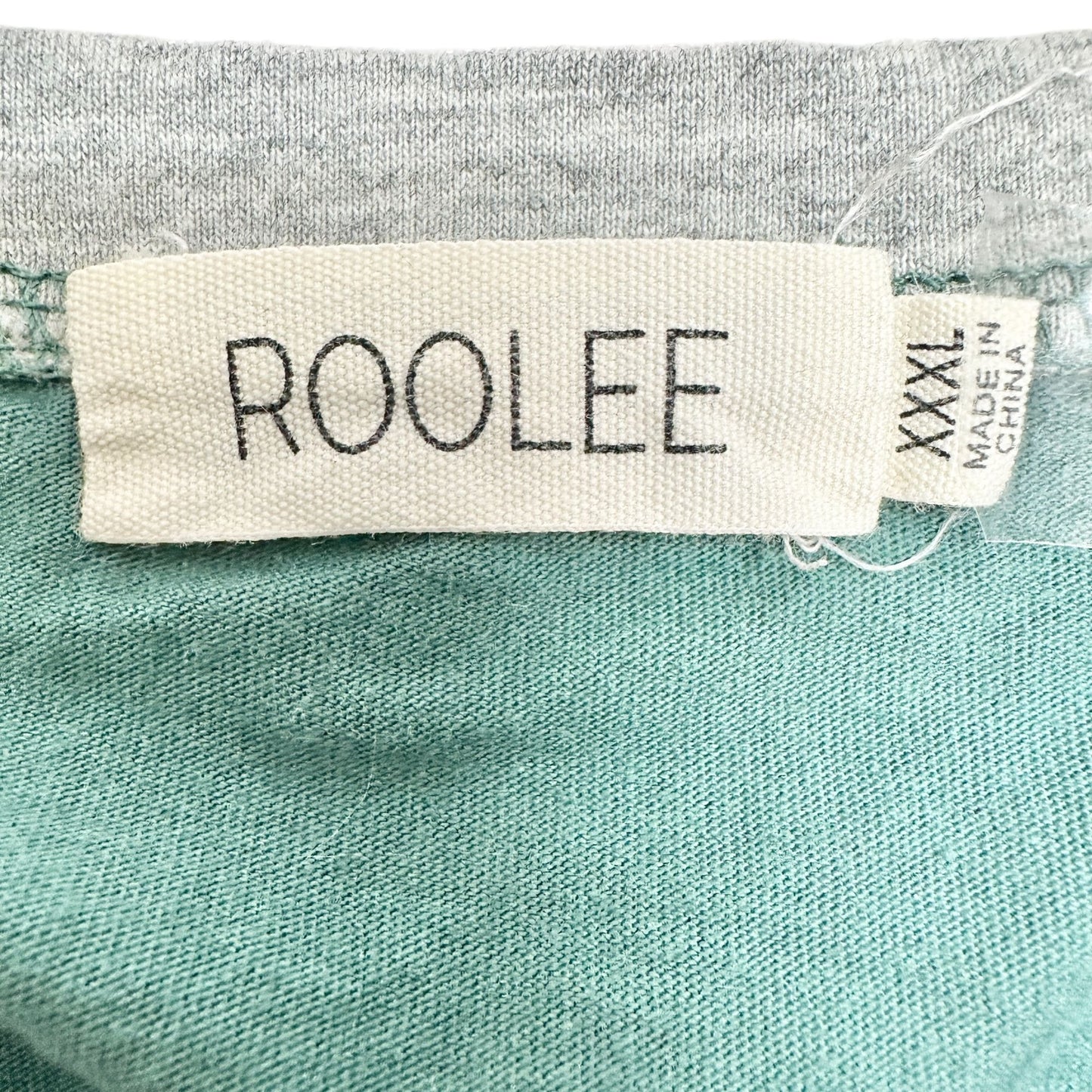 Roolee Nursing Dress Womens Size 3XL Green Pink SS Cotton Side Zippers Access