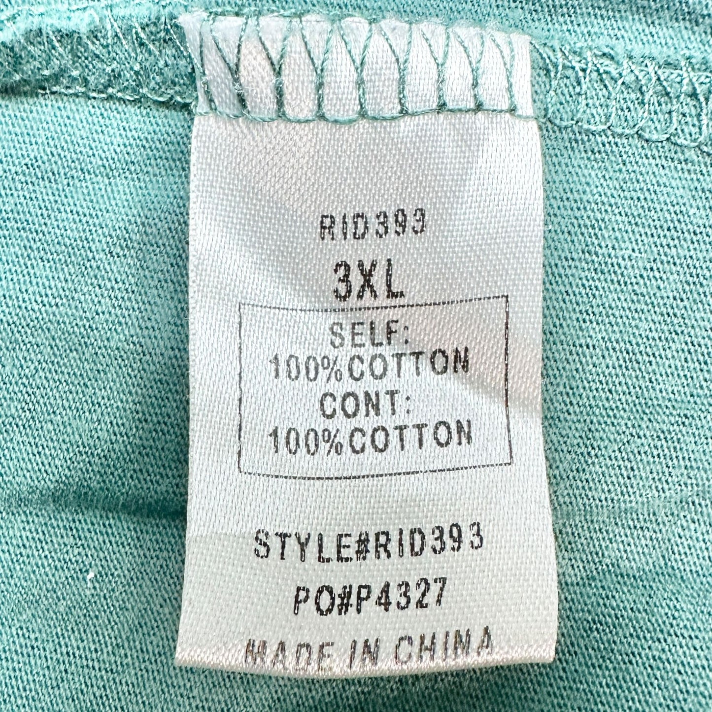 Roolee Nursing Dress Womens Size 3XL Green Pink SS Cotton Side Zippers Access