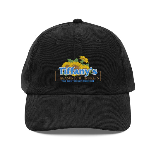 Vintage Corduroy Cap Tiffany's Treasures & Trinkets Embroidered Logo