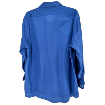 Van Heusen Men's Regular Fit Dress Shirt Blue 16.5 32/33 LS Stretch