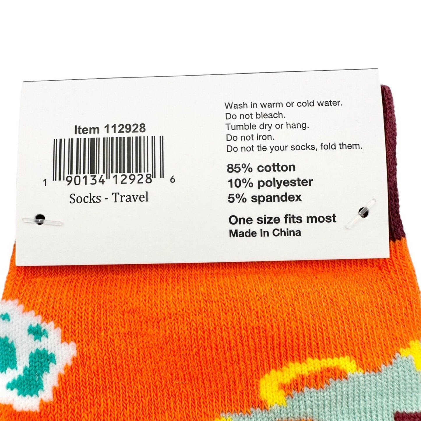Primitives by Kathy 'Never Stop Exploring' Box Sign & Orange Socks Set NWT