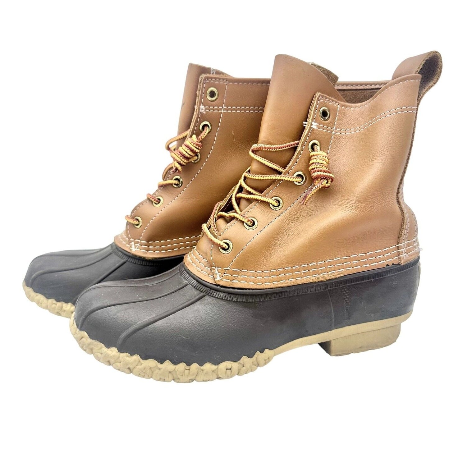 LL Bean Bean Boots Womens Size 6M Brown Lace Up Duck Boot