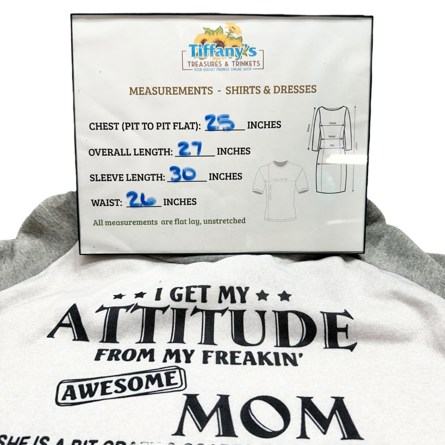 JustFashionNow Hooded Sweatshirt Womens 3XL "I Get My Attitude From My Mom" LS
