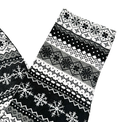 Time And Tru Leggings XXXL 3XG 22 Black White Gray Fair Isle Look