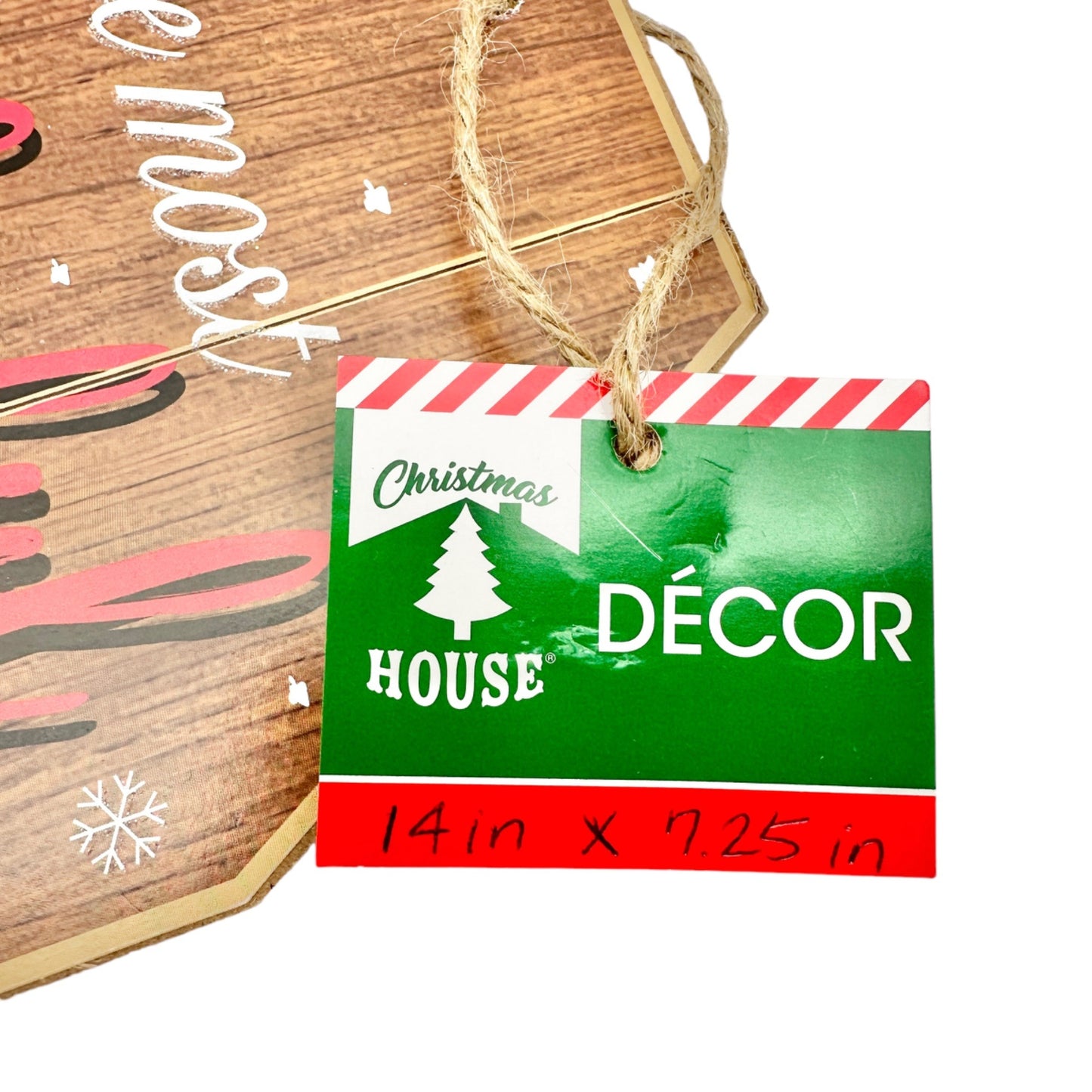 Set of 2 Christmas House Decor Signs NOEL & Most Wonderful Time of the Year NWT