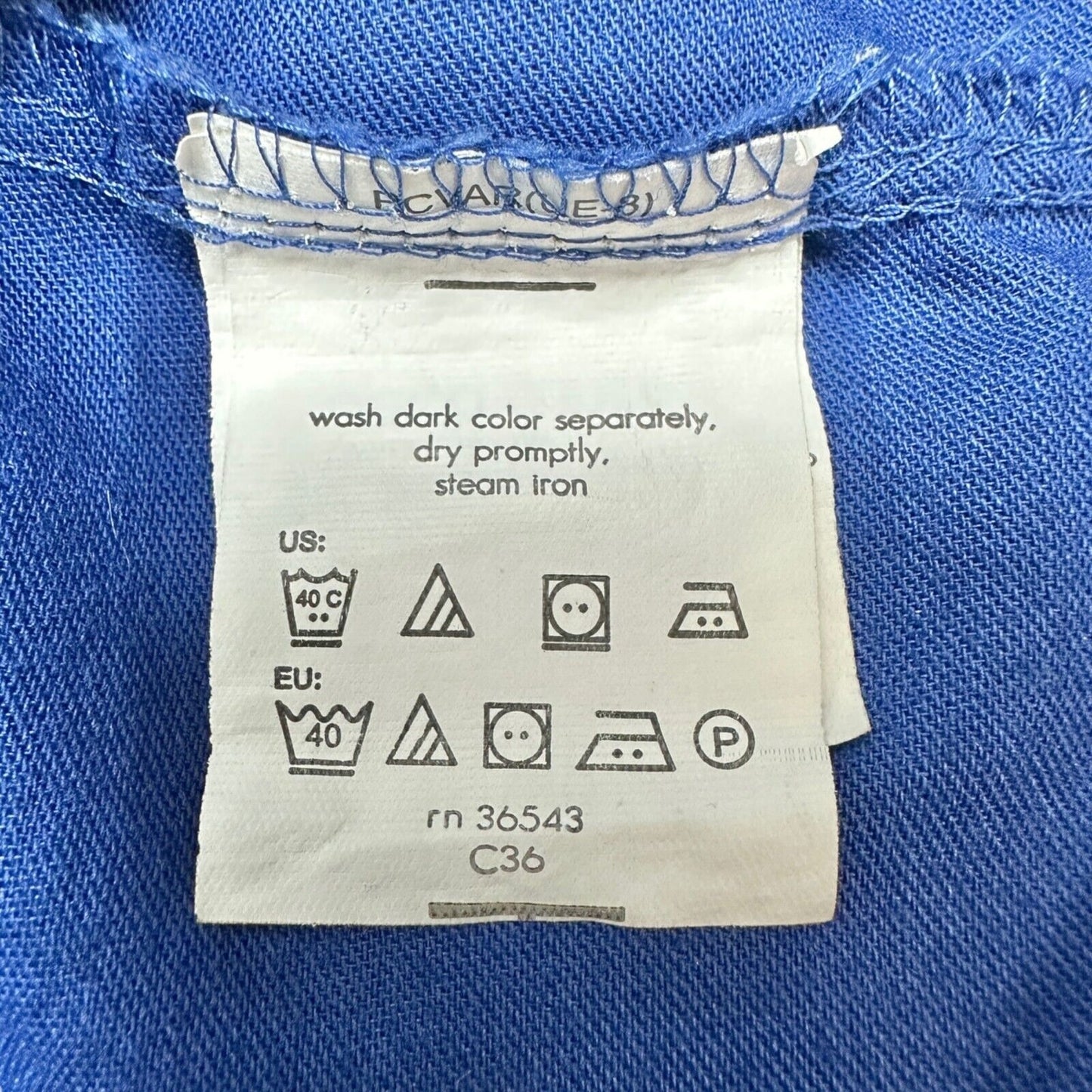 Van Heusen Men's Regular Fit Dress Shirt Blue 16.5 32/33 LS Stretch