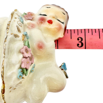 Josef Originals Vintage Figurine Sleeping Beauty 3 x 2.5 x 2 Chipped butterfly