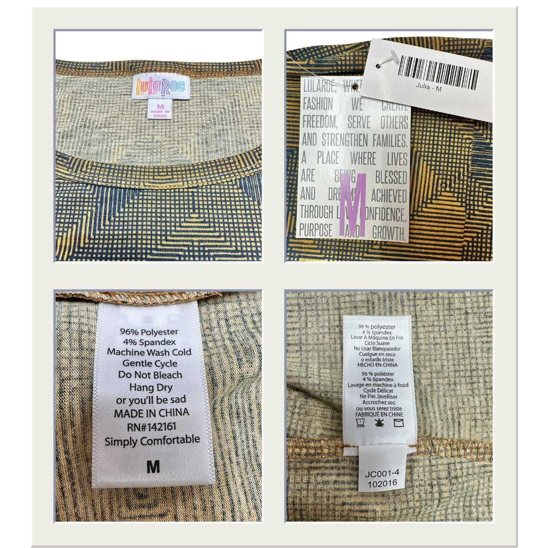 LuLaRoe Retired Julia Bundle of 5 Medium Dresses all NWT Multicolors