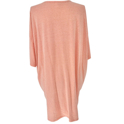 LuLaRoe Irma Tunic Top 3XL Duo 1 Coral Print 1 Solid Peach Soft Comfy Loose Fit