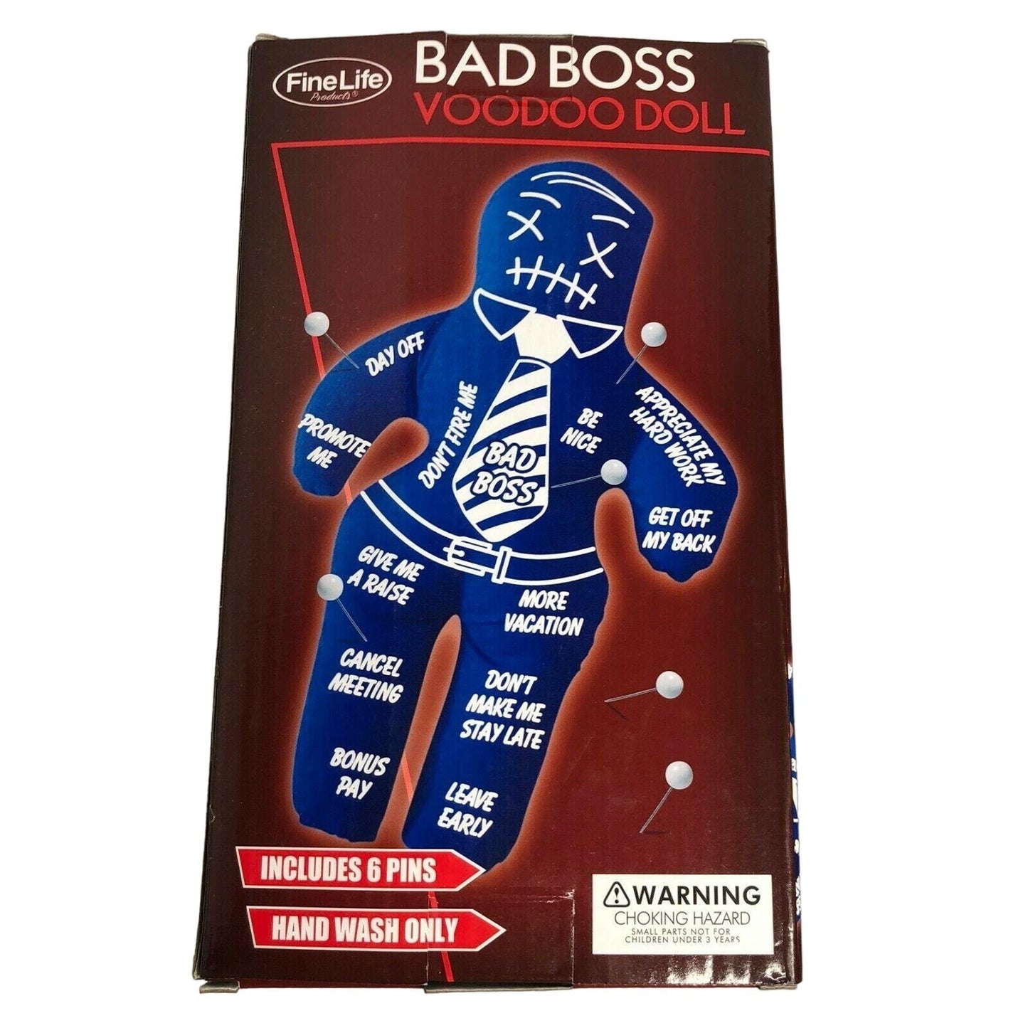 Bad Boss Voodoo Doll With Pins By FineLife Products
