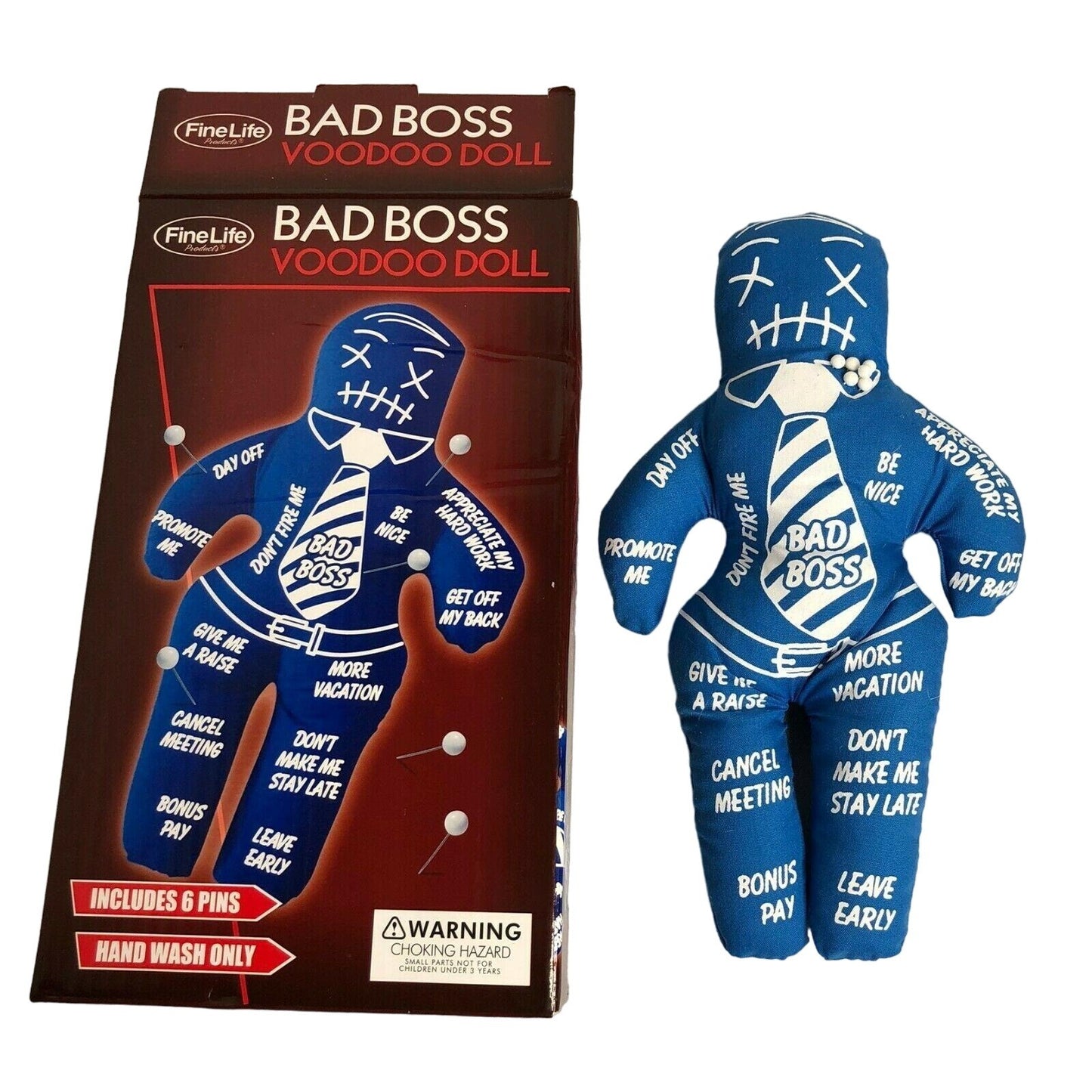 Bad Boss Voodoo Doll With Pins By FineLife Products