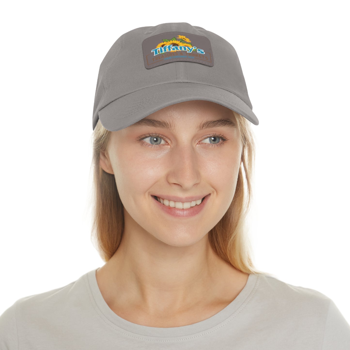 Tiffany's Treasures & Trinkets Baseball Hat with Leather Patch in Rectangle
