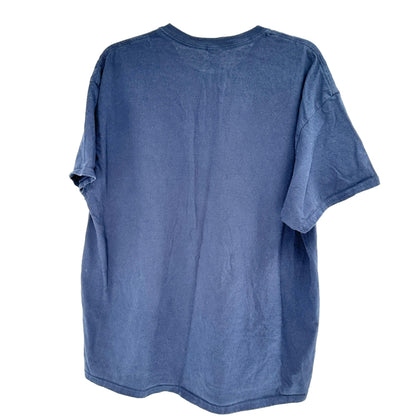 I Am Currently Unsupervised T-Shirt XL Blue w Red White Lettering Gildan
