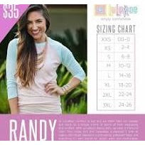 LuLaRoe Randy Top XL Orange Aztec Print 3/4 Gray Sleeves Stretchy Casual Shirt