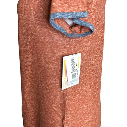 LuLaRoe Classic T Women's Extra Small Top Heather Orange Gray Trim NWT