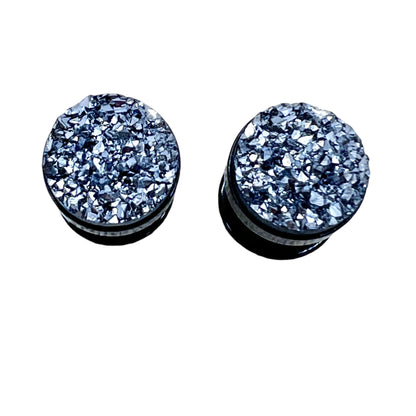 Black Crystal Cufflinks For Men Round Design Elegant and Stylish Formal Wear