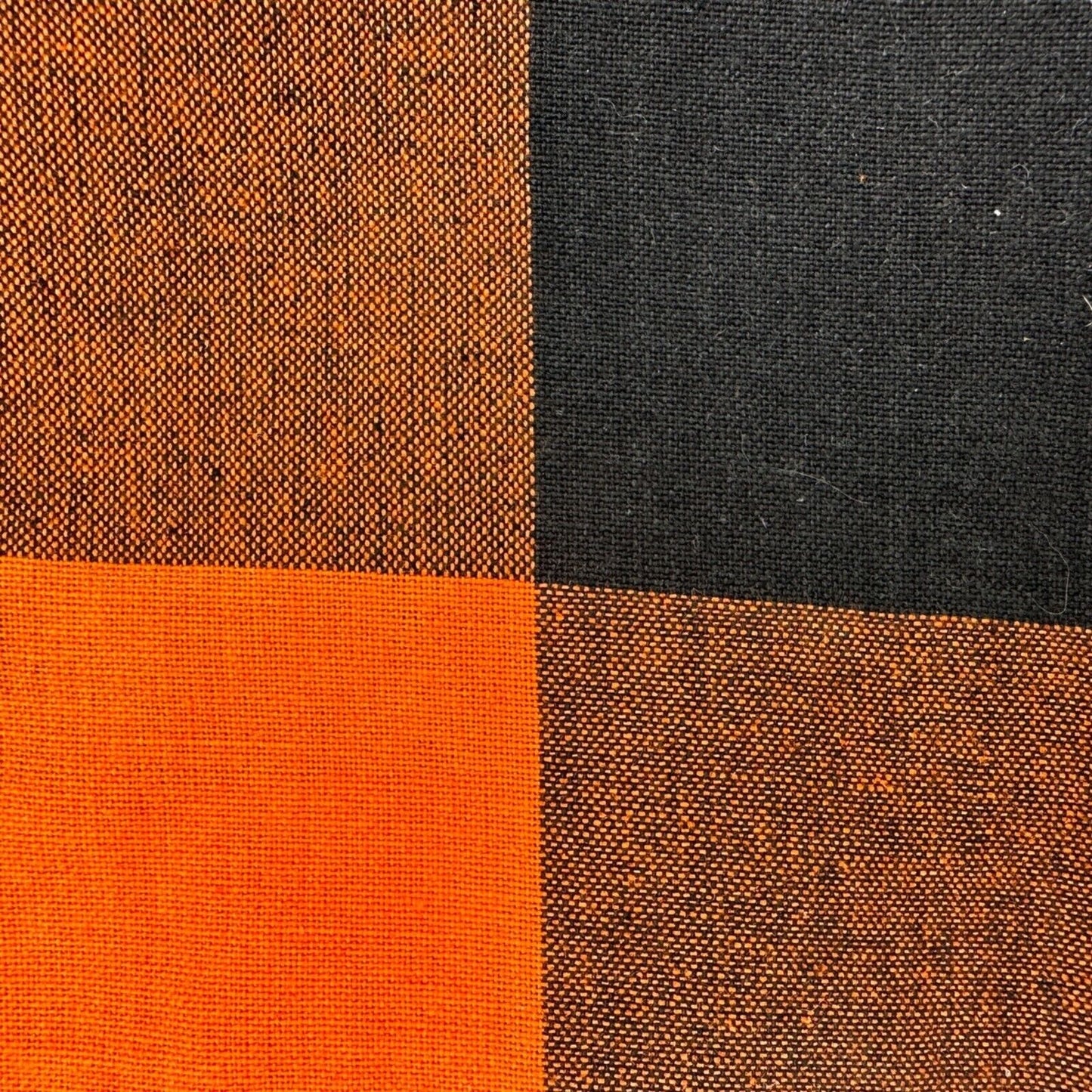 Primitives by Kathy Dish Towels 20x28 Orange Black Plaid Fall Halloween  NWT