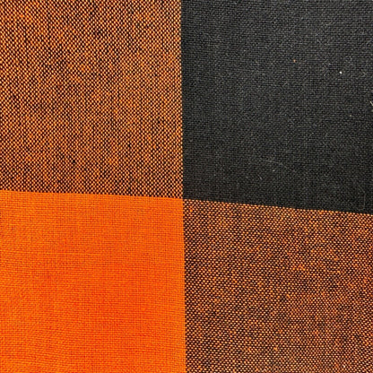 Primitives by Kathy Dish Towels 20x28 Orange Black Plaid Fall Halloween  NWT