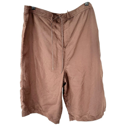 Chadwicks Bermuda Swim Shorts Womens Size 18 Brown Long Polyester Drawstring