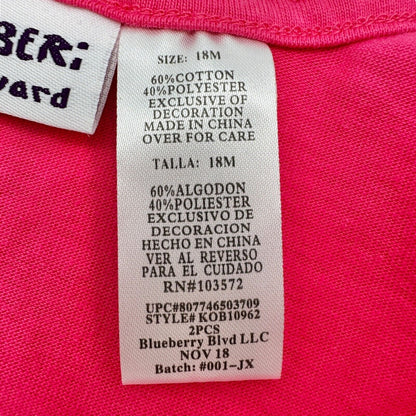 Blueberi Boulevard Baby Girls 18M Cropped Cardigan Pink Soft T-Shirt Feel
