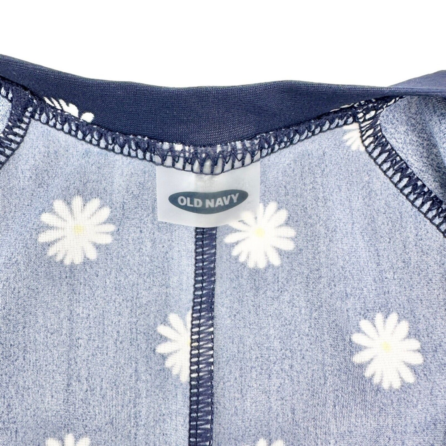 Old Navy 18-24 mos Swimsuit Navy with Daisy Design Full Coverage 3/4 Zip