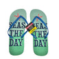 Flip Flops Seas The Day Womens L (9-10) beach pool camping casual NWT