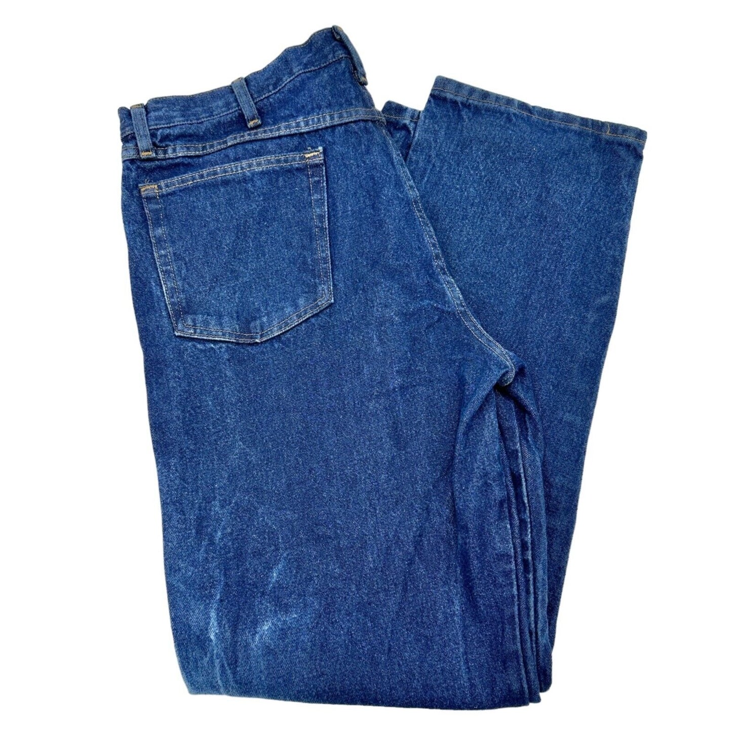 Rustler Men's 38x32 Classic Denim Blue Jeans