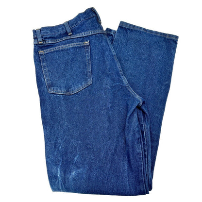 Rustler Men's 38x32 Classic Denim Blue Jeans