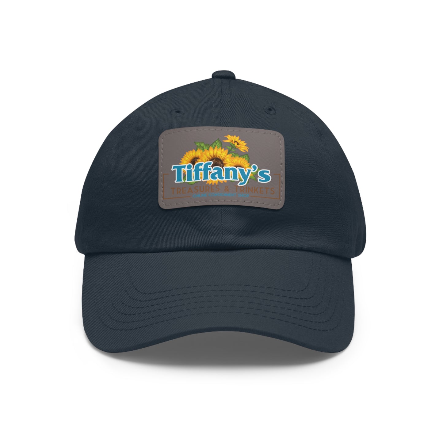 Tiffany's Treasures & Trinkets Baseball Hat with Leather Patch in Rectangle