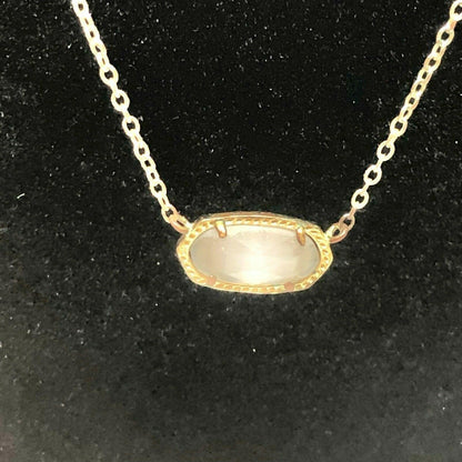 Kendra Scott Silver Tone Necklace with Stone Adjustable