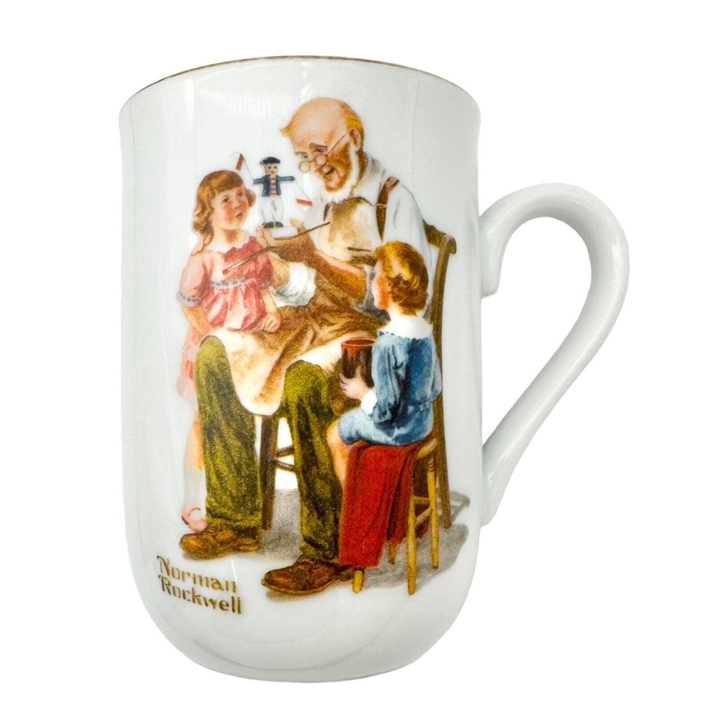 Norman Rockwell Museum Mugs Pair Toymaker and Lighthouse Keepers Daughter