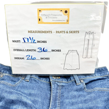 Talbots Womens Curvy Ankle Jeans 14P Medium Wash Stretch Denim