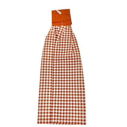 Fall Themed Towel Napkin Set Towel 20 x 7 in Plaid 4 Damask Napkins 17 in NWT