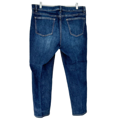 Talbots Womens Curvy Ankle Jeans 14P Medium Wash Stretch Denim