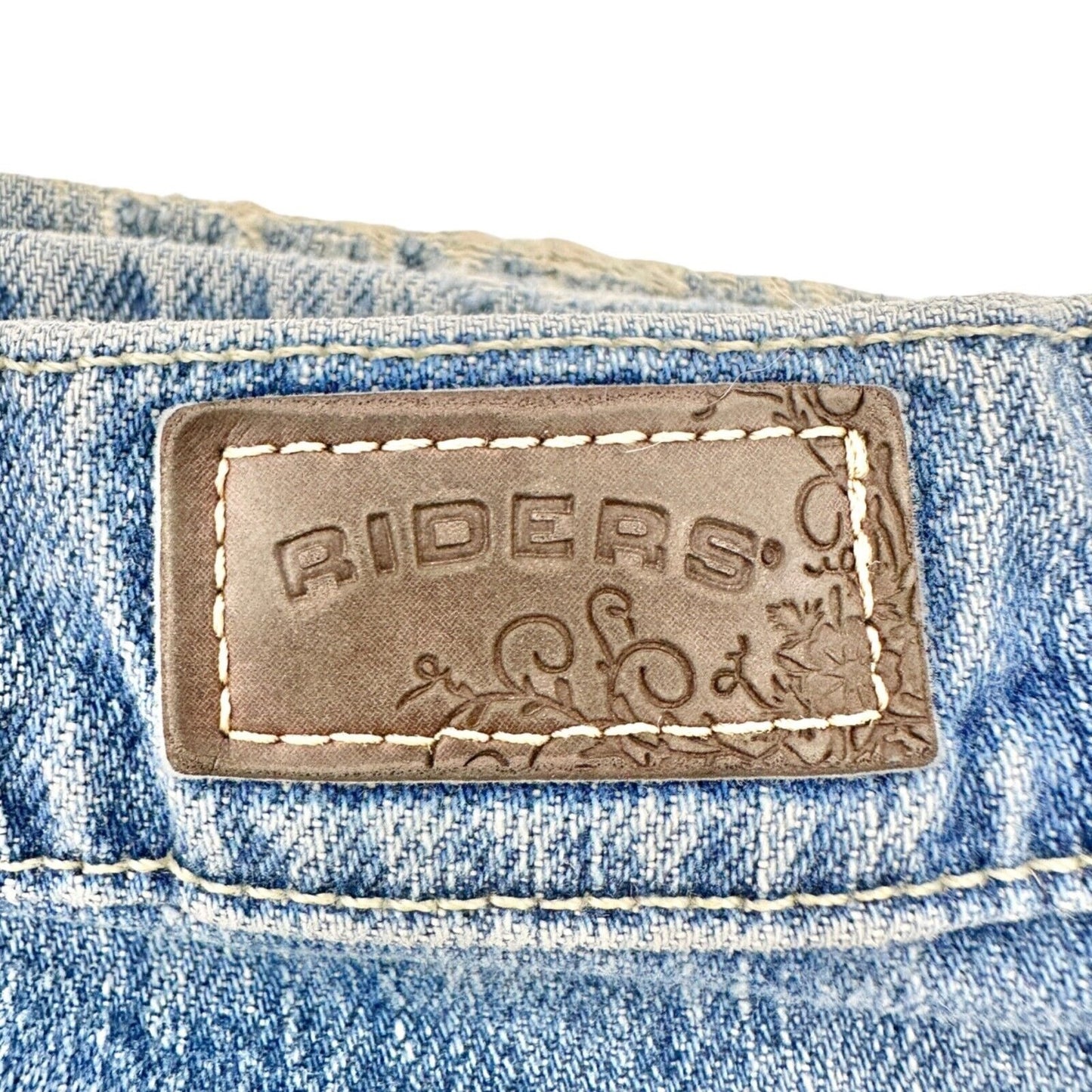 Riders Relaxed Jeans Women's 16P Blue Denim 5 Pocket Zip Button Closure